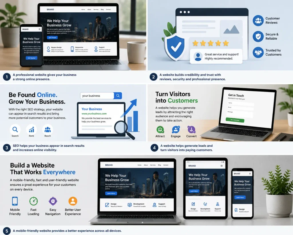Business website generating leads and supporting long-term growth